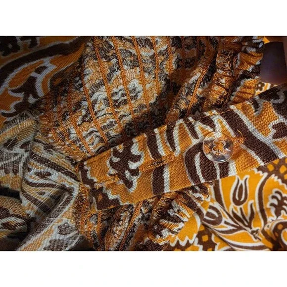 Knox Rose Womens Maxi Dress Boho Size Large Summer Dress Peekaboo Tie Orange - Picture 5 of 5